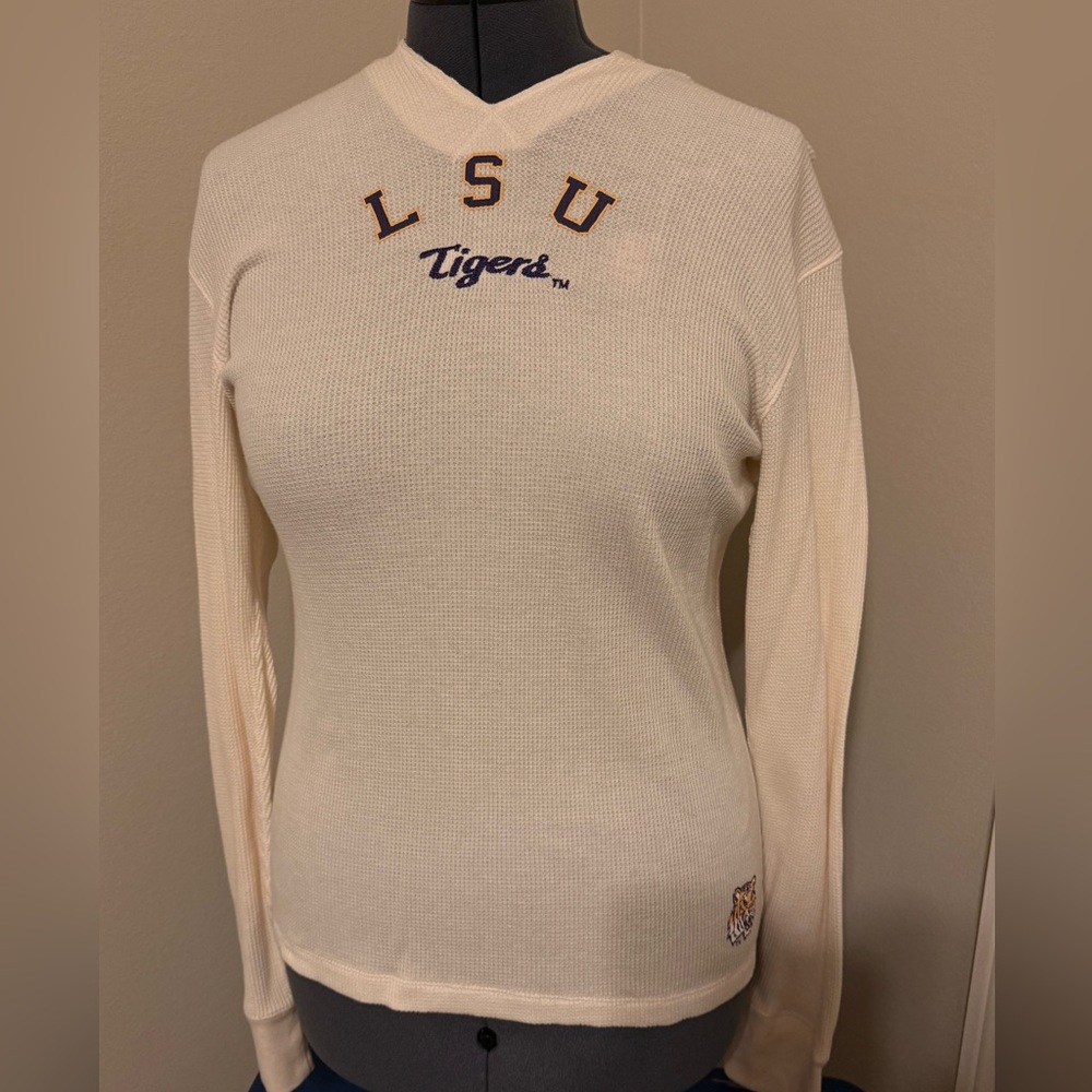 LSU Ladies Waffle Knit LSU Hoodie. NWT